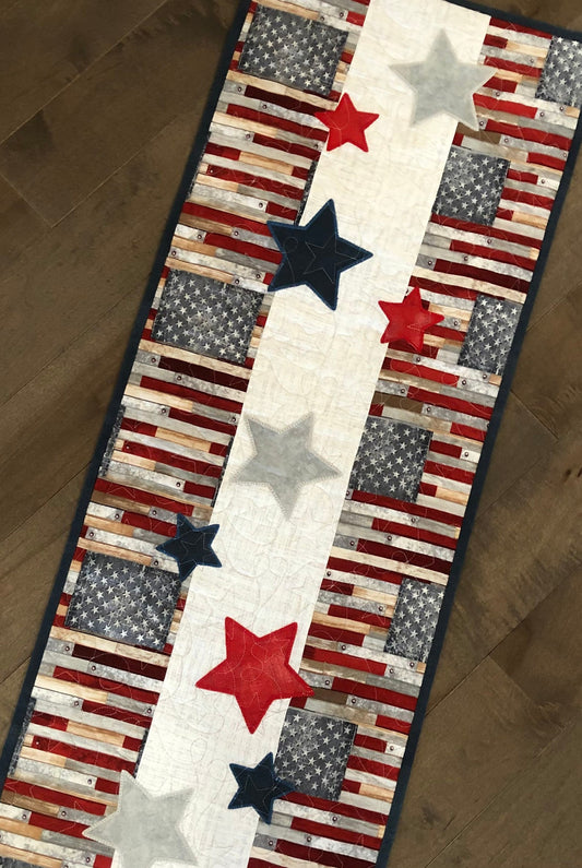 Patriotic Star CLA150324030 Quilted Table Runner