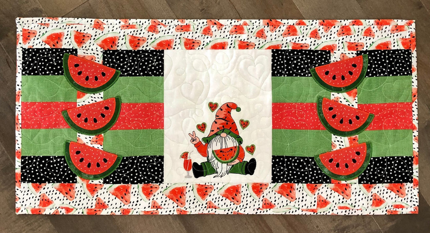 Gnome Summer CLA150324021 Quilted Table Runner