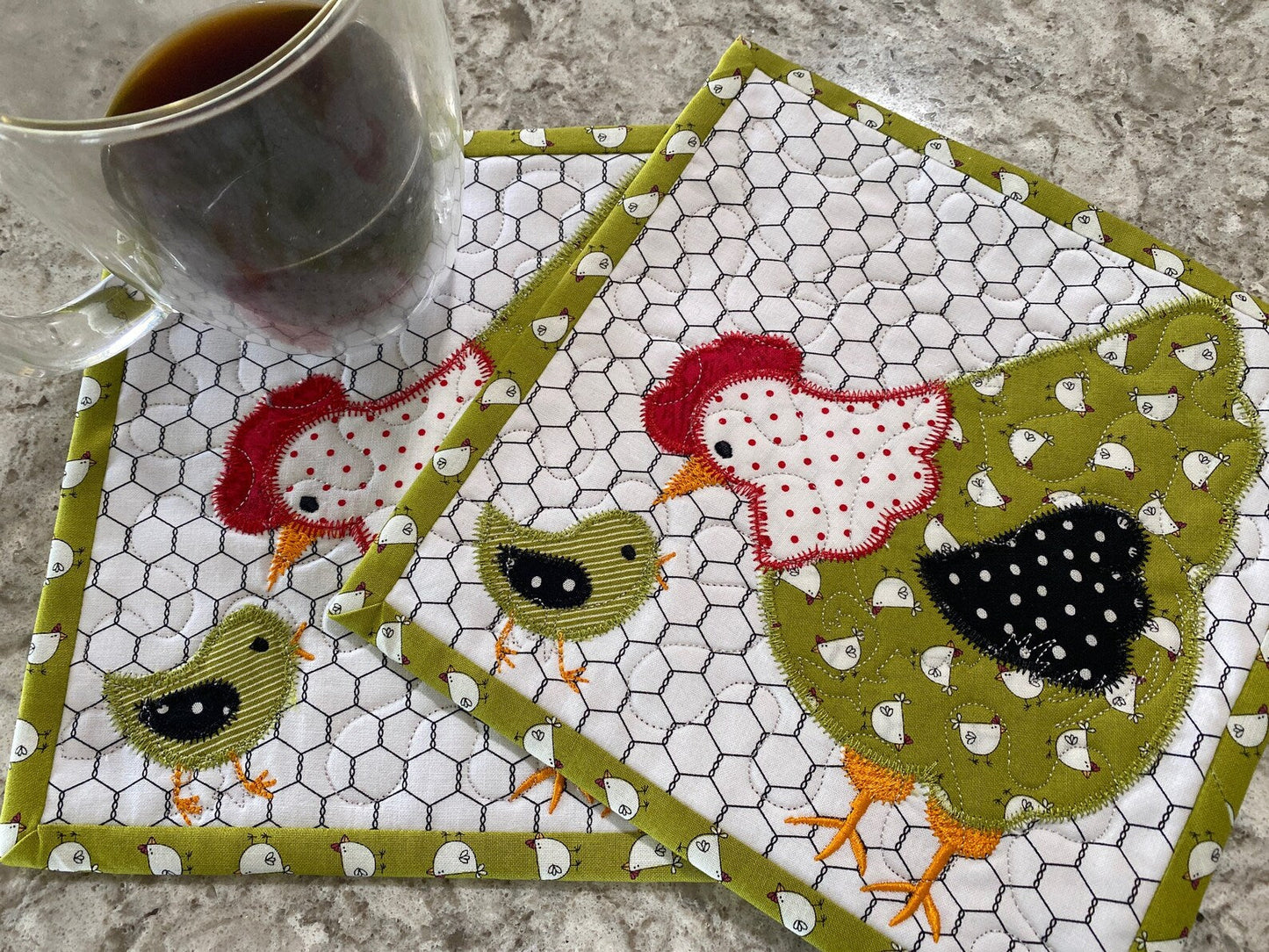 Chicken CLA130324042 Quilted Placemats