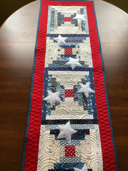 Patriotic Star CLA150324178 Quilted Table Runner