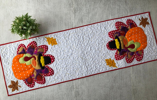 Turkey Thank Giving CLA150324101 Quilted Table Runner