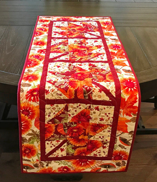 Autumn Leaves CLA150324116 Quilted Table Runner