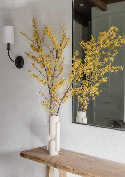 Yellow Faux Spring Forsythia Branch - 50"