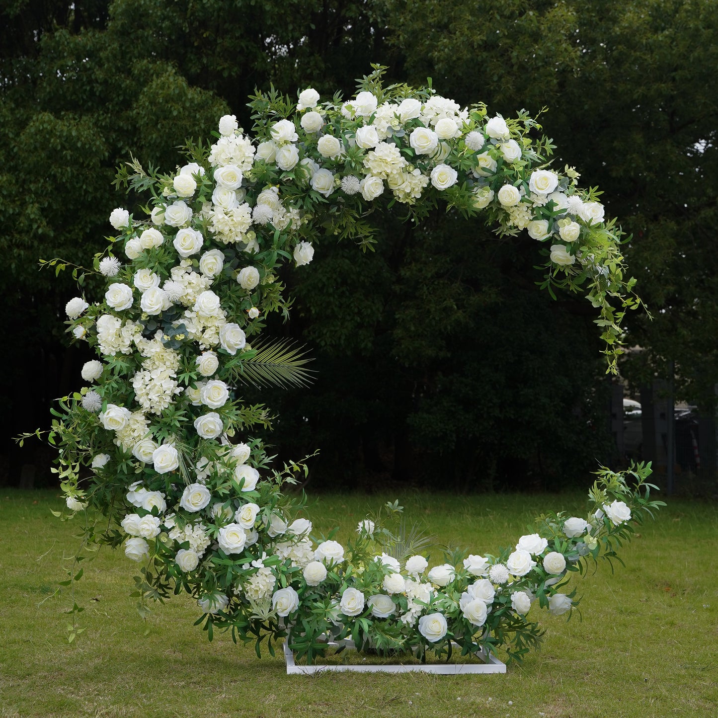 Wedding Party Background Floral Arch Decoration Including Frame