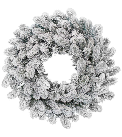 24" King Flock® Wreath Unlit