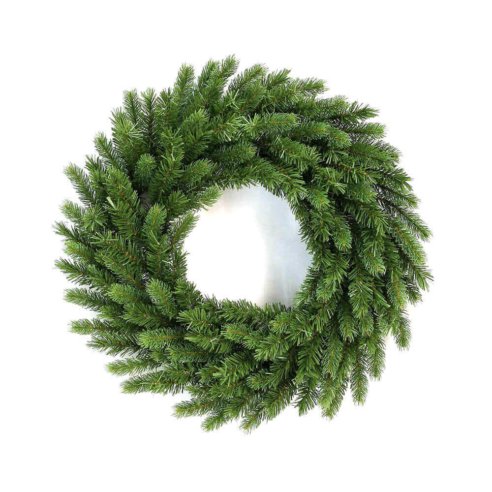 24" King Fraser Fir Wreath with Warm White LED Lights (Battery Operated)