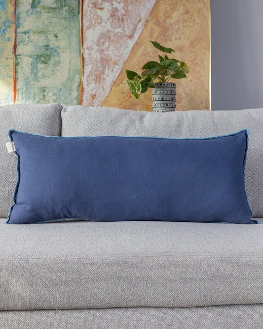 Labyrinth Organic Linen Lumbar Pillow