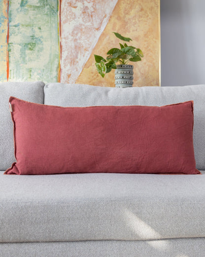 Labyrinth Organic Linen Lumbar Pillow