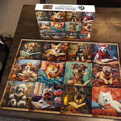 Library Puppy Jigsaw Puzzle 1000 Pieces