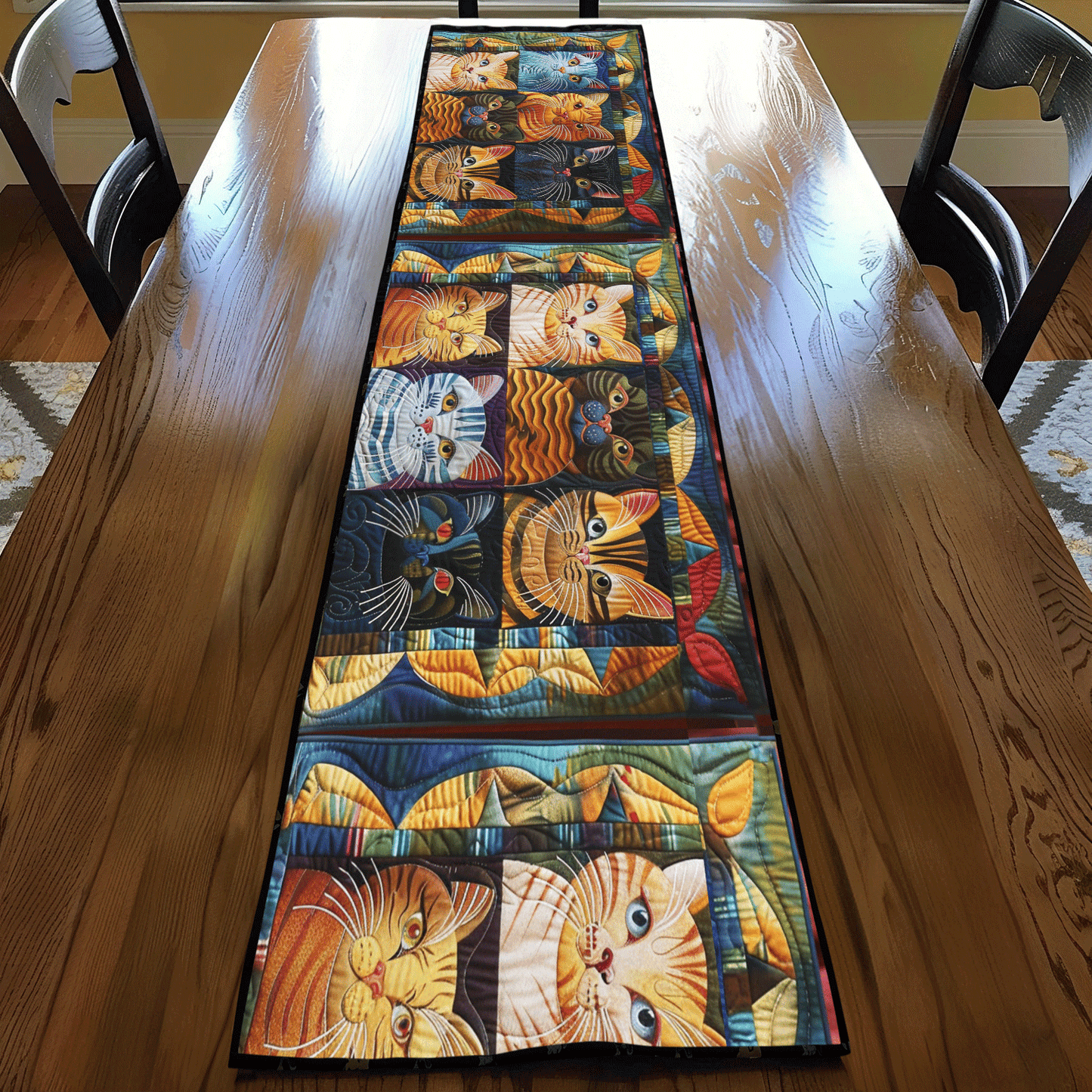 Cat Parade Quilted Table Runner NCU0PD807