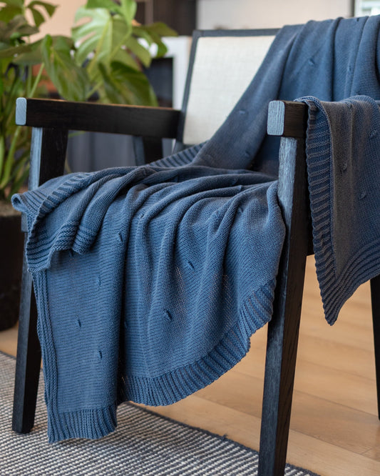 Maverick Organic Cotton Knit Throw Blanket