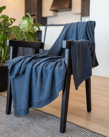 Maverick Organic Cotton Knit Throw Blanket