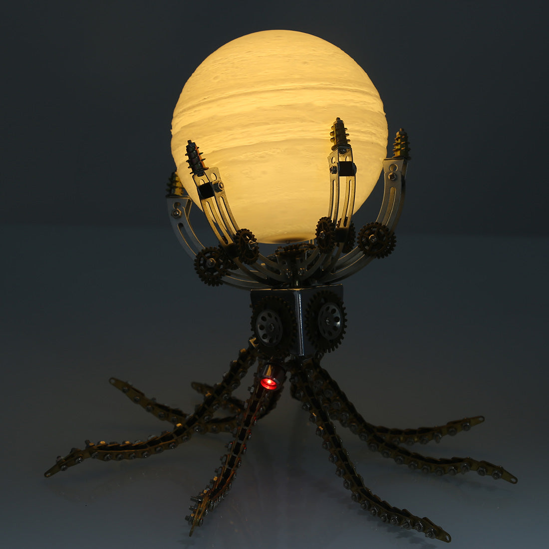 1061PCS Metal Model Kits Steampunk Octopus Jupiter Moon Night Light