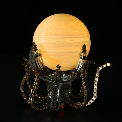 1061PCS Metal Model Kits Steampunk Octopus Jupiter Moon Night Light