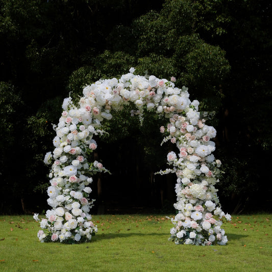 Noni：2023 New Wedding Party Background Floral Arch Decoration include Framet