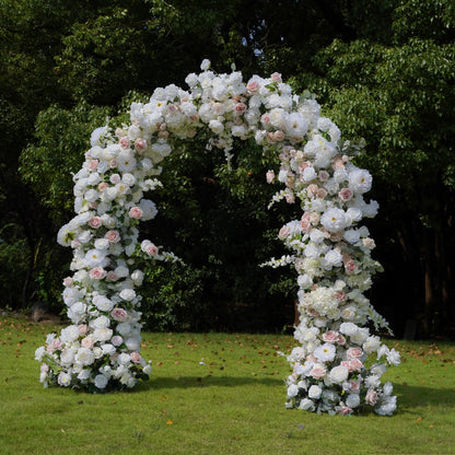 Noni：2023 New Wedding Party Background Floral Arch Decoration include Framet