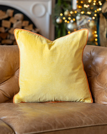 Olivia Organic Cotton Velvet Throw Pillow