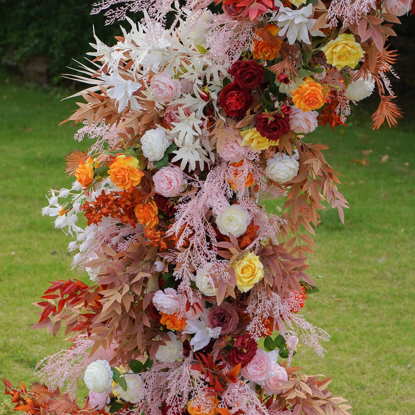 Orange:2023 New Wedding Party Background Floral Arch Decoration Including Frame -R913