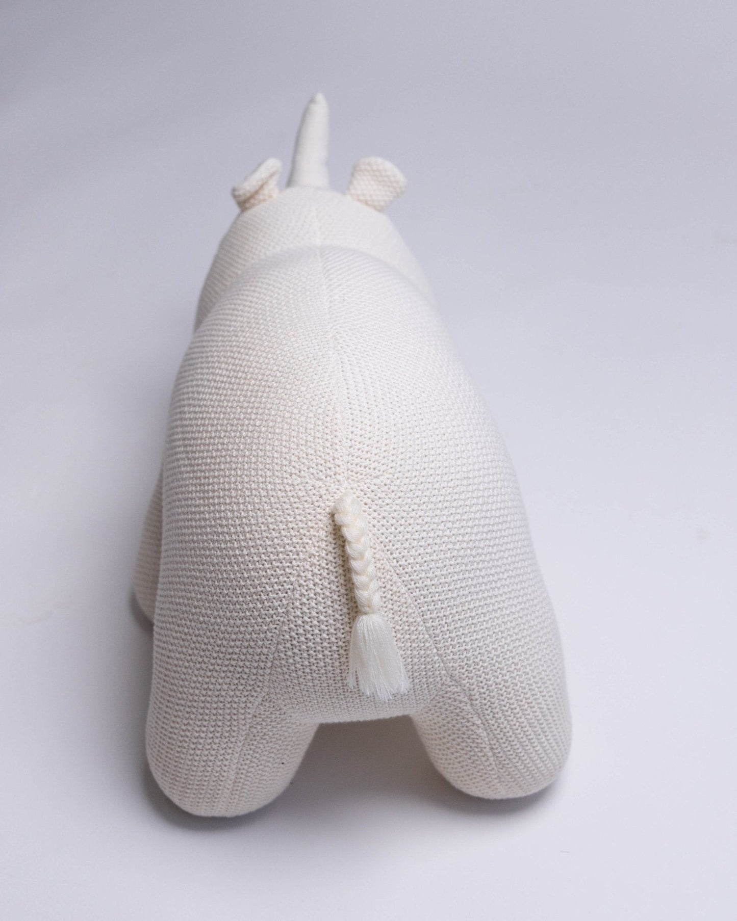 Organic Cotton Knit Rhino Pillow