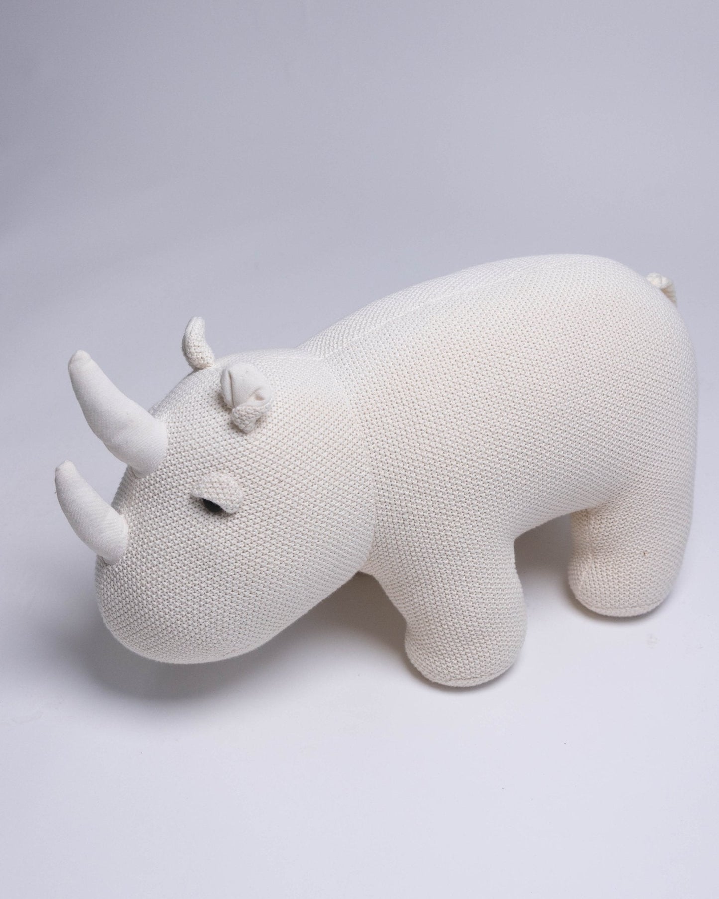 Organic Cotton Knit Rhino Pillow