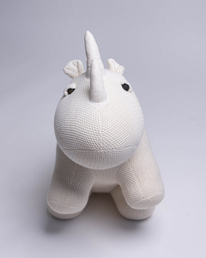 Organic Cotton Knit Rhino Pillow