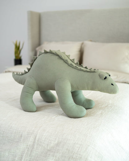 Organic Cotton Stegosaurus Dinosaur Pillow