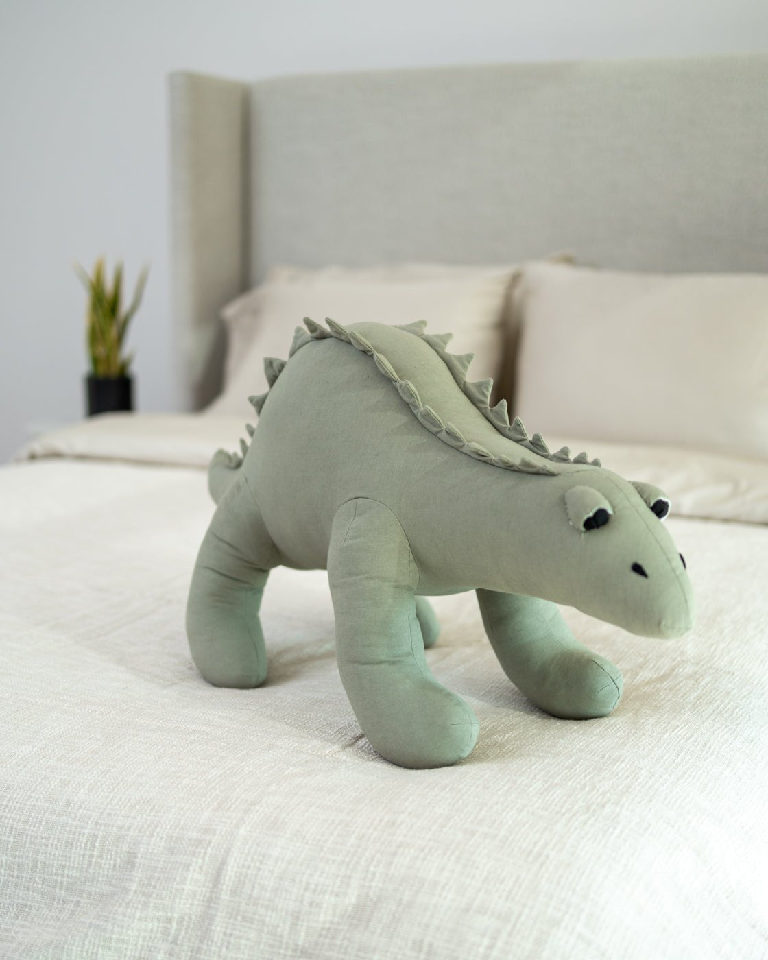 Organic Cotton Stegosaurus Dinosaur Pillow