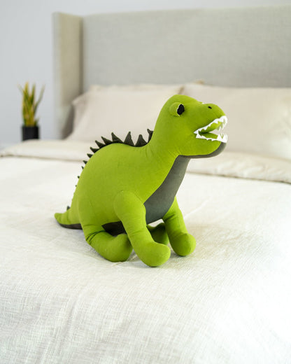 Organic Cotton T-Rex Dinosaur Pillow