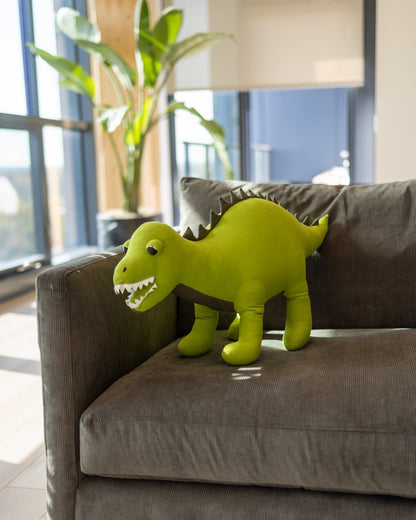 Organic Cotton T-Rex Dinosaur Pillow