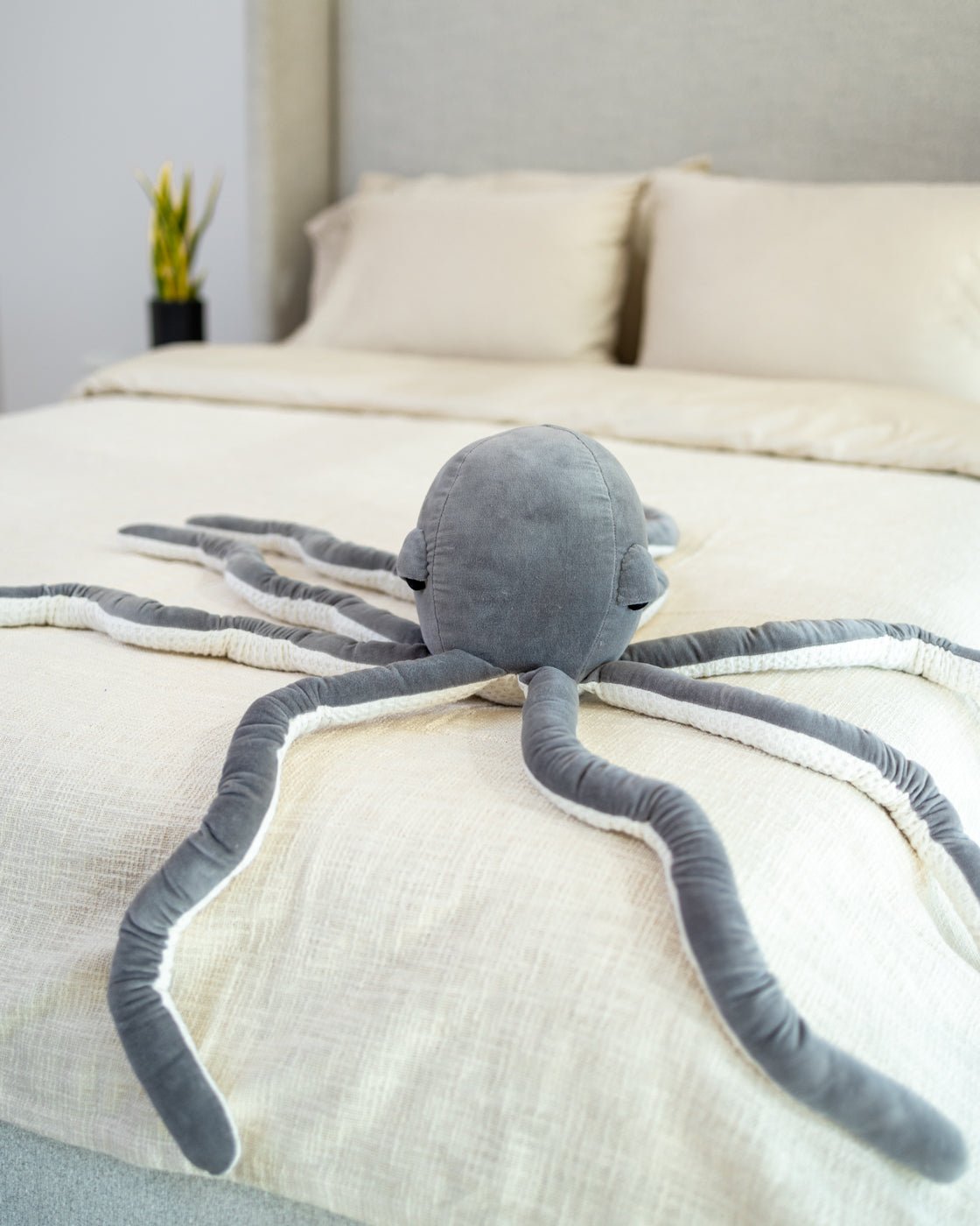 Organic Cotton Velvet Octopus Pillow