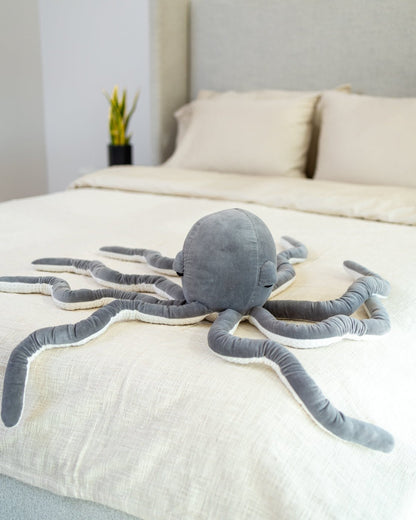 Organic Cotton Velvet Octopus Pillow