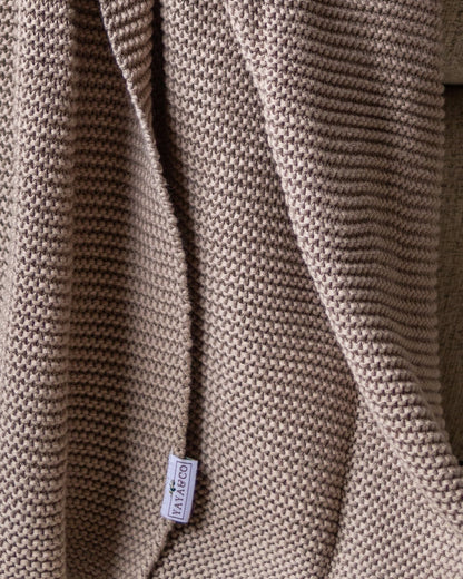 Piper Organic Cotton Knit Throw Blanket