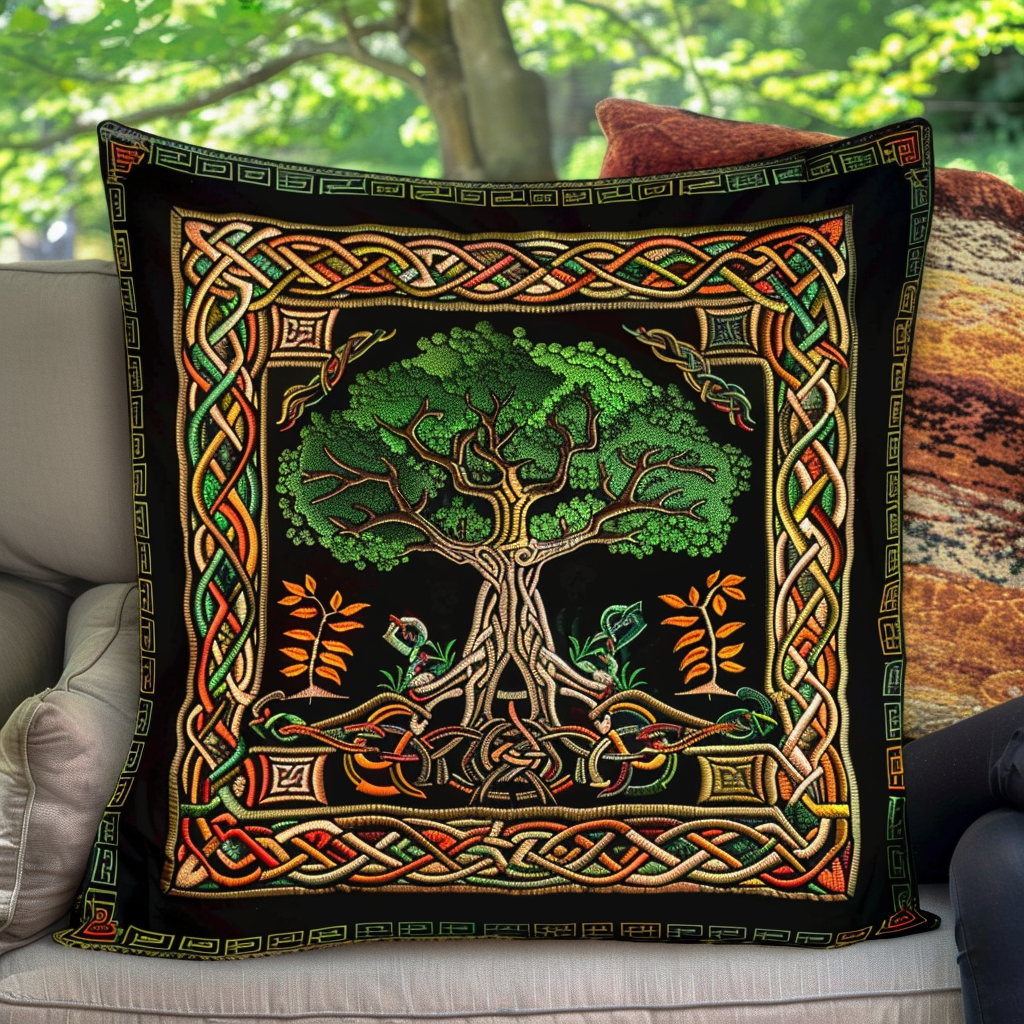 Magical Tree of Life Quilted Pillow Case NCU0PD105