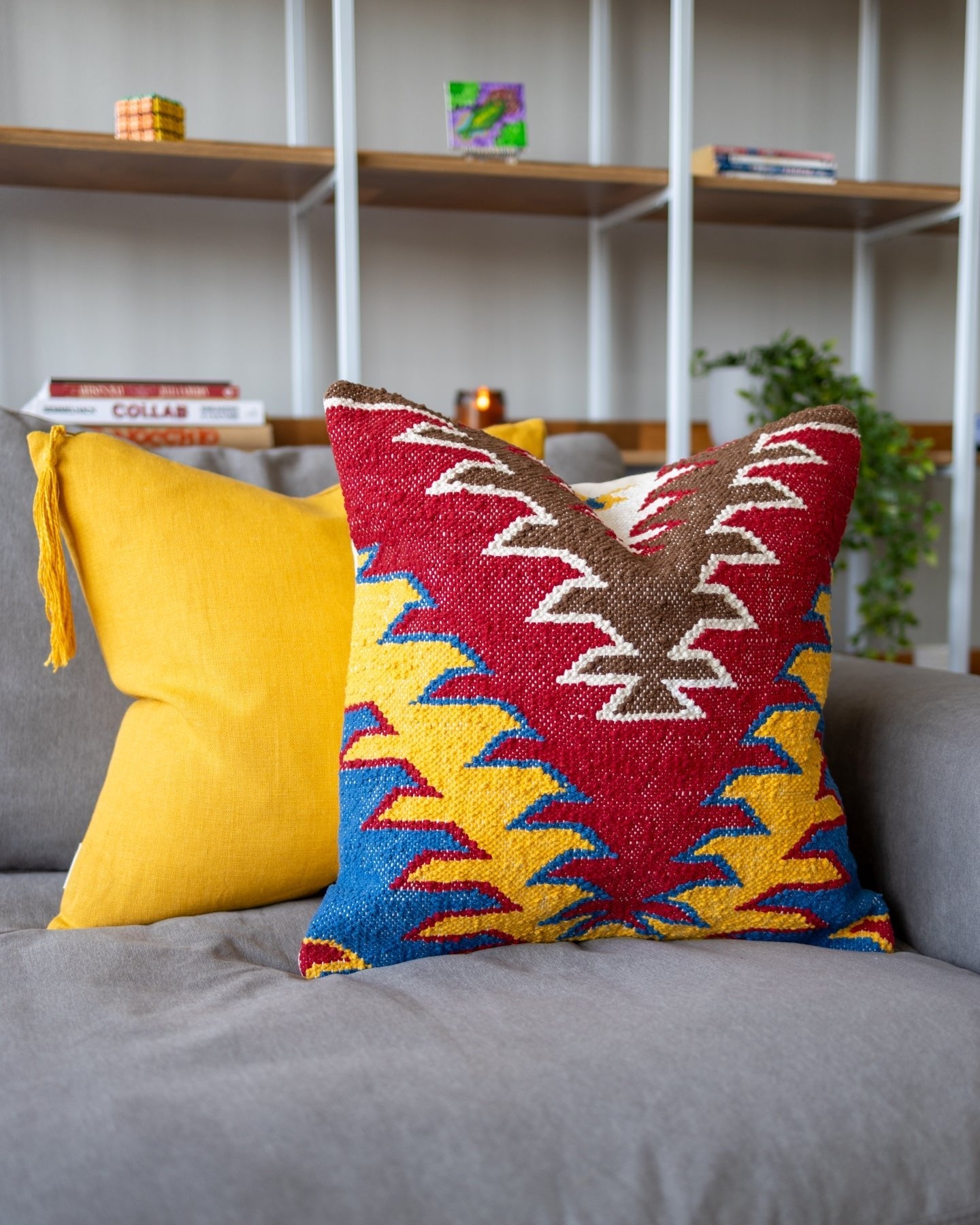 Prime Organic Cotton Kilim Throw Pillow