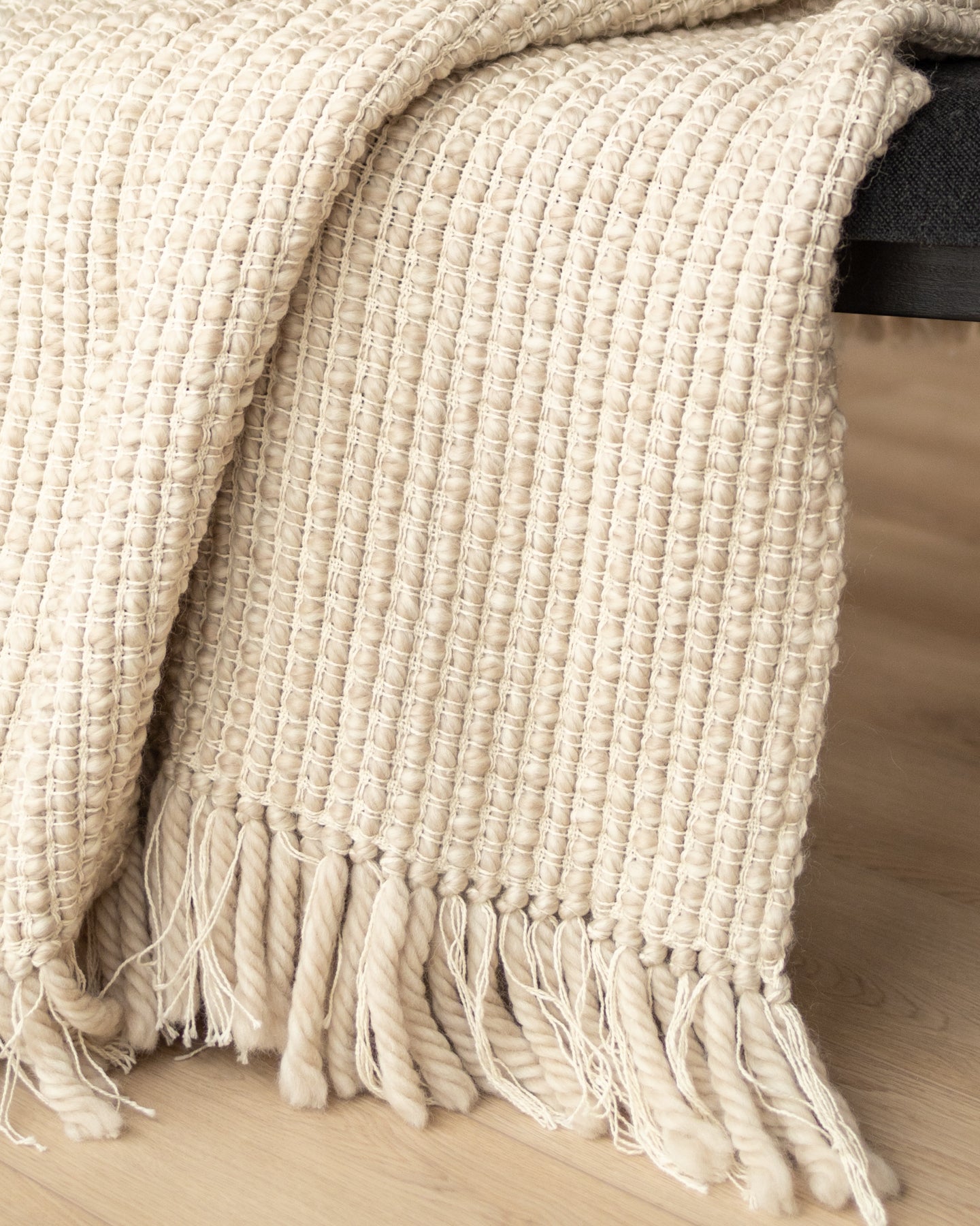 Serenity Organic Cotton and Wool Throw Blanket