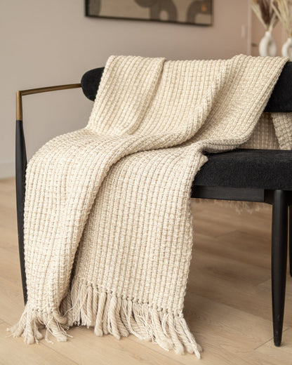 Serenity Organic Cotton and Wool Throw Blanket