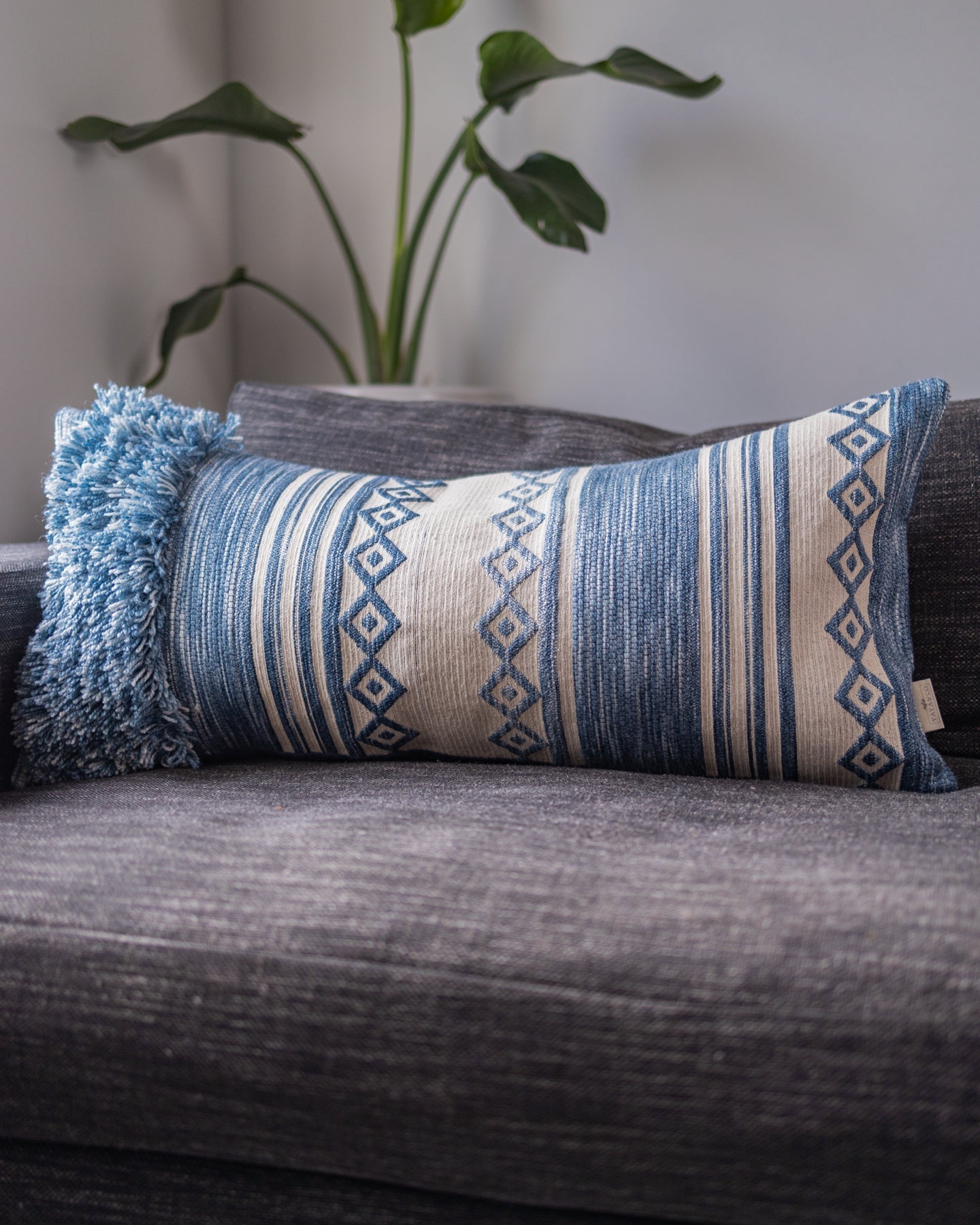 Sloane Organic Cotton Lumbar Pillow