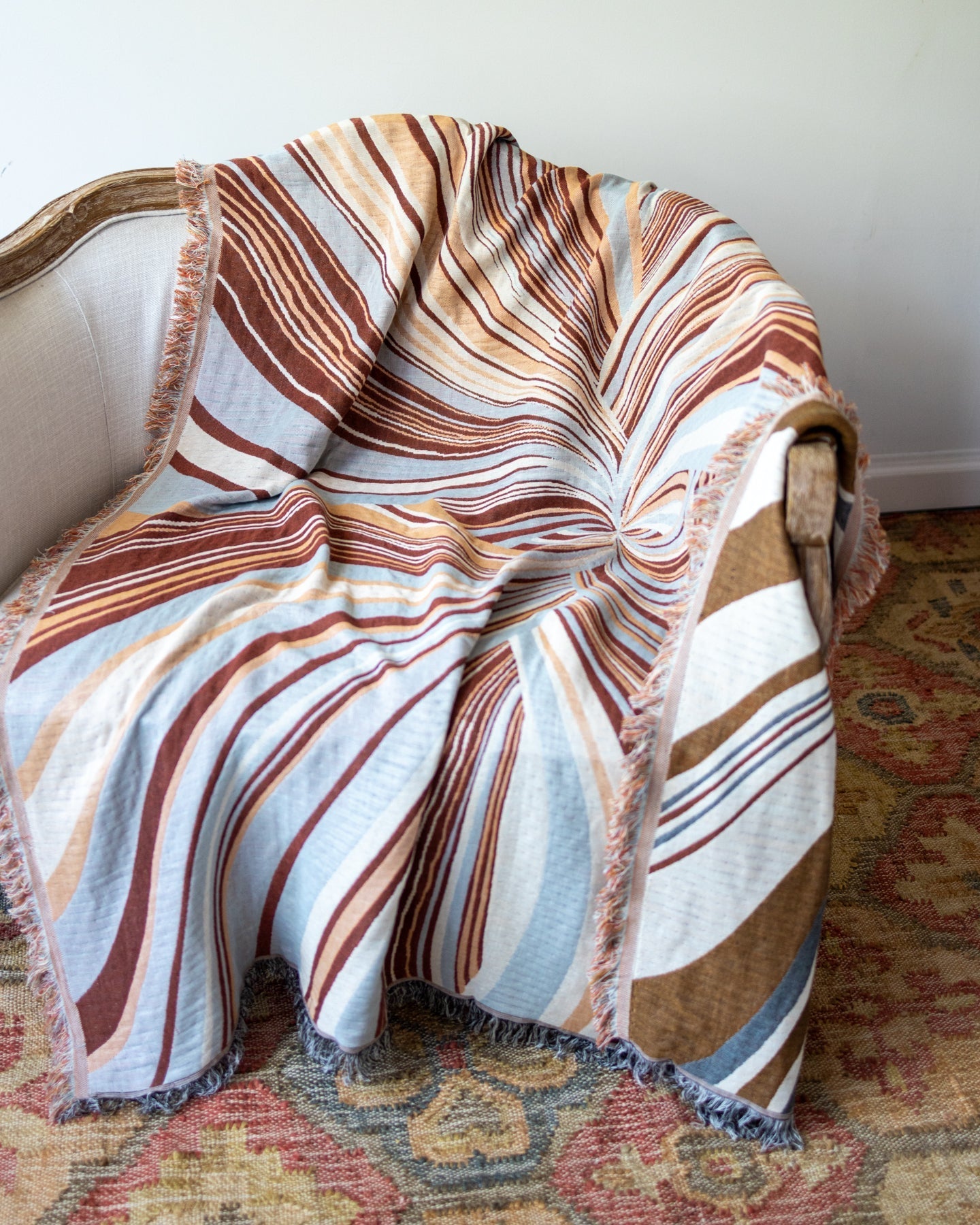 Stevie Organic Cotton Tapestry Throw Blanket