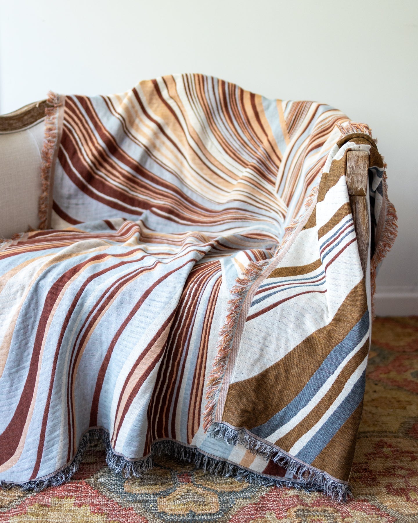 Stevie Organic Cotton Tapestry Throw Blanket