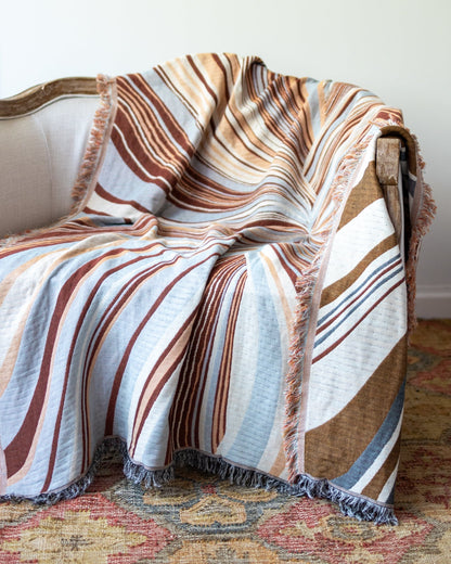 Stevie Organic Cotton Tapestry Throw Blanket