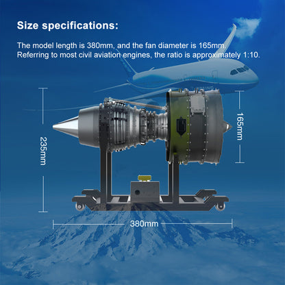 1/10 Dual-Spool Turbofan Engine Model Kits That Runs Mechanical 1000+PCS