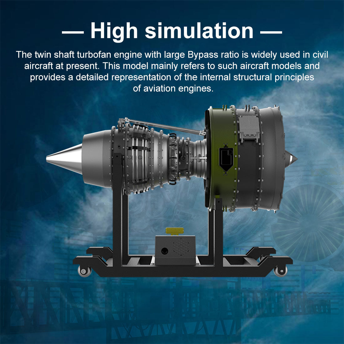 1/10 Dual-Spool Turbofan Engine Model Kits That Runs Mechanical 1000+PCS