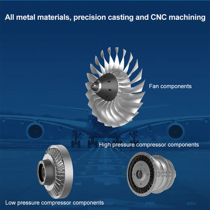 1/10 Dual-Spool Turbofan Engine Model Kits That Runs Mechanical 1000+PCS