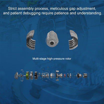 1/10 Dual-Spool Turbofan Engine Model Kits That Runs Mechanical 1000+PCS