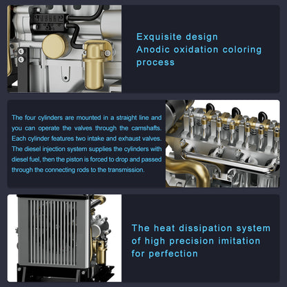 Workable Mini Diesel Engine Metal Model Kit