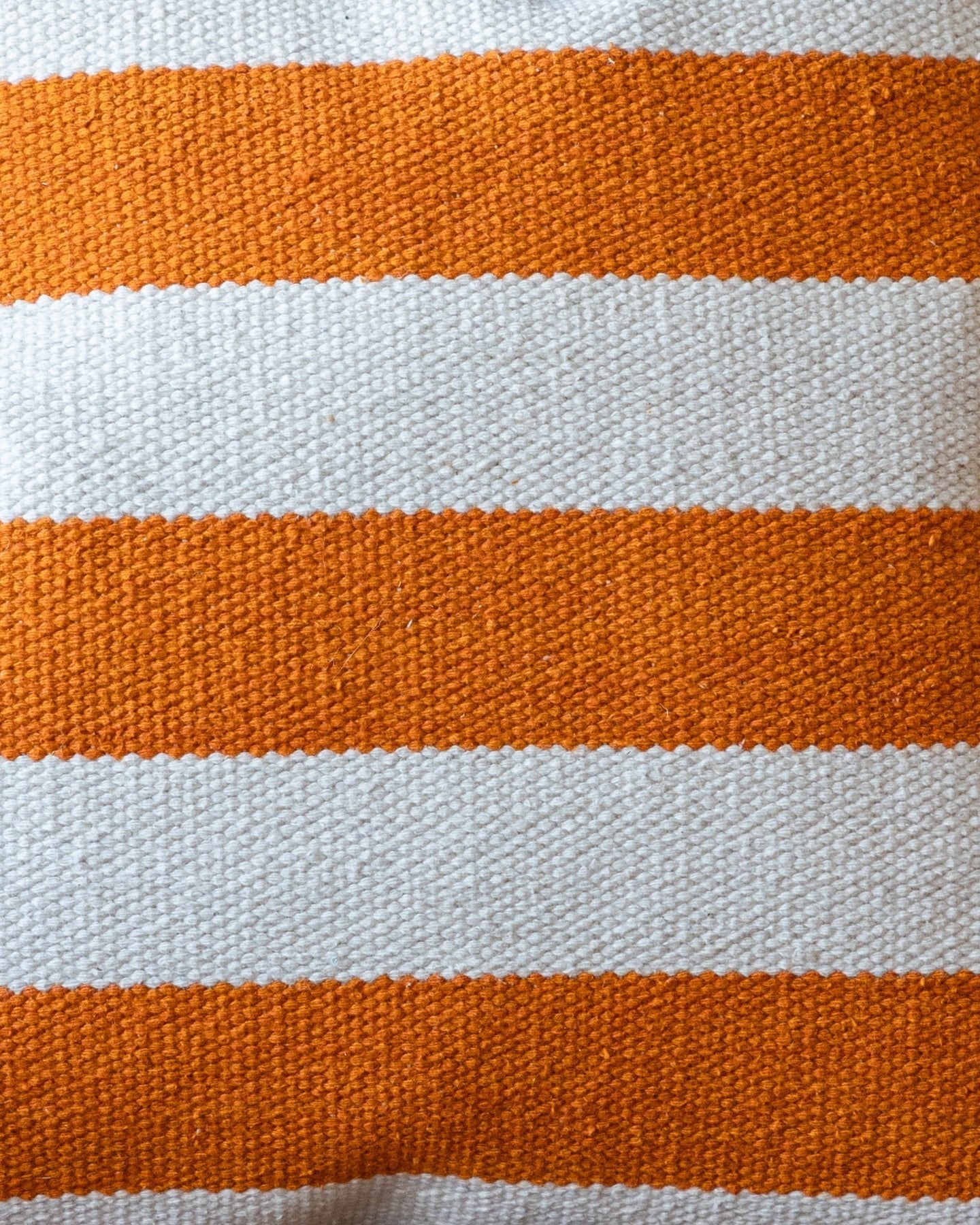 Sunny Organic Cotton Striped Throw Pillow