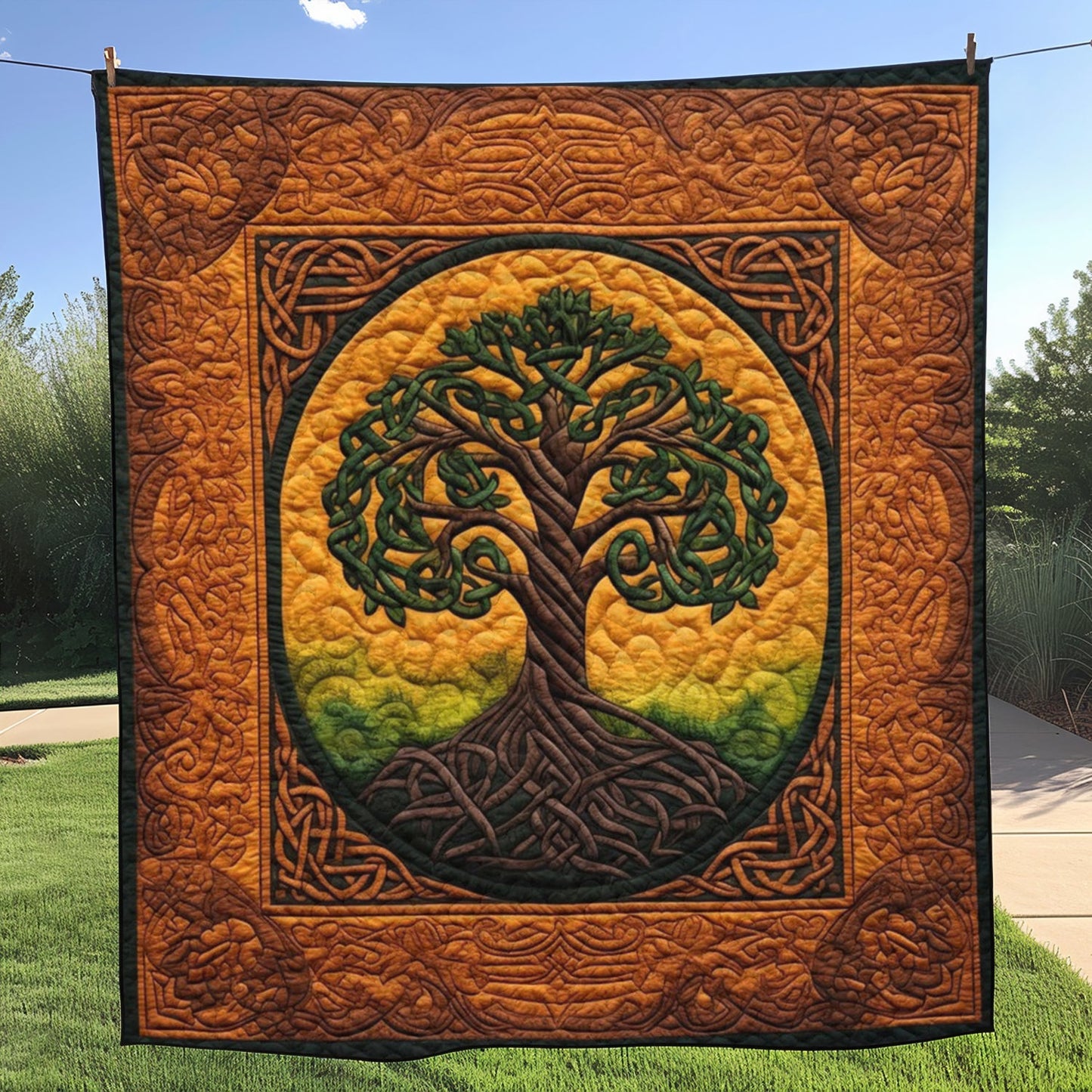 Tree Of Life Quilted Blanket NCU0TH445