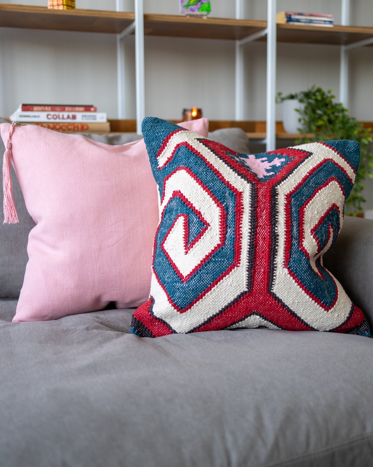 The Jake Organic Cotton Kilim Throw Pillow