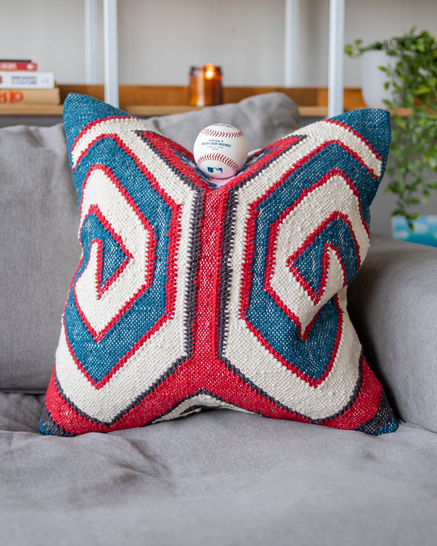 The Jake Organic Cotton Kilim Throw Pillow