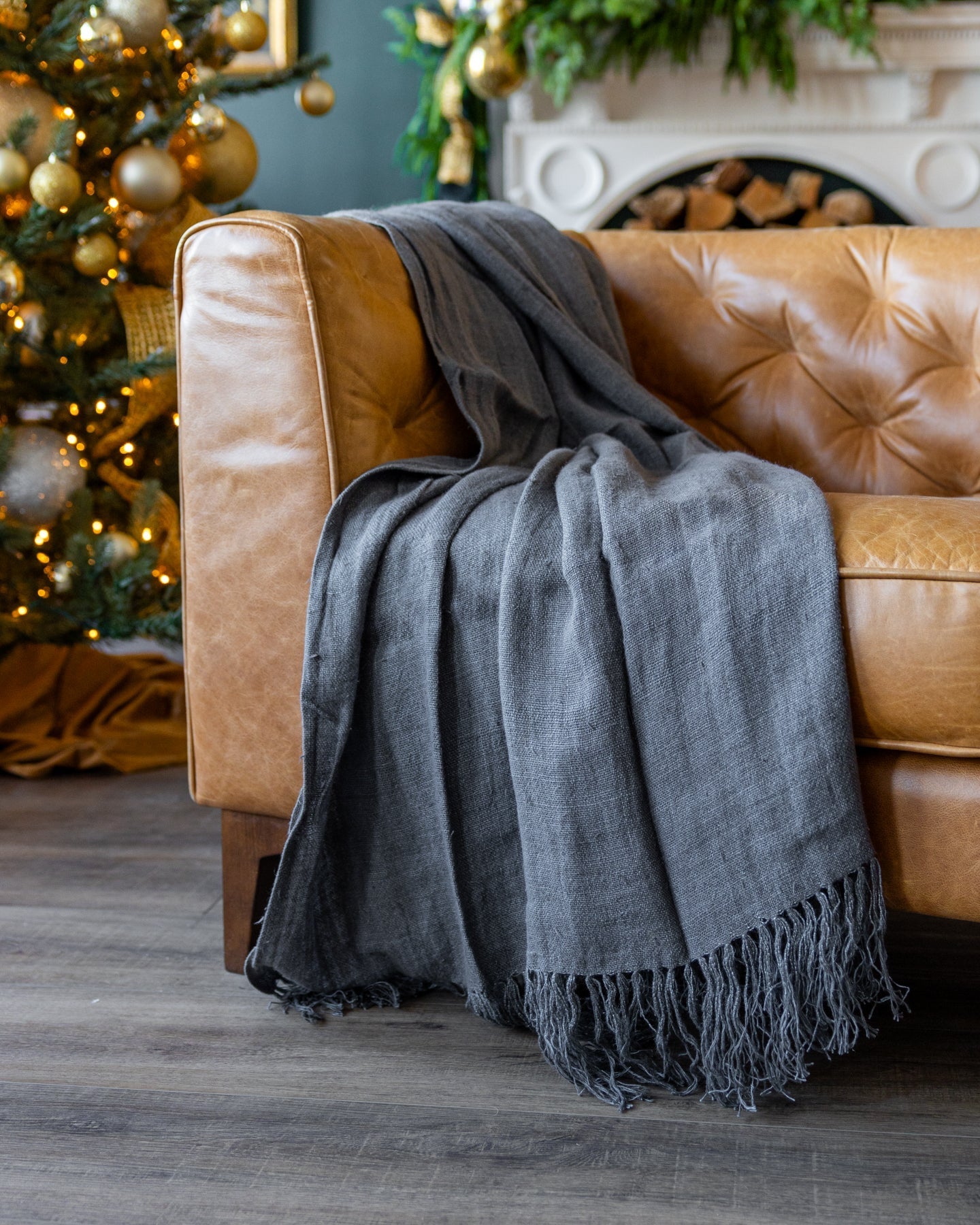 Tinsley Organic Linen Throw Blanket